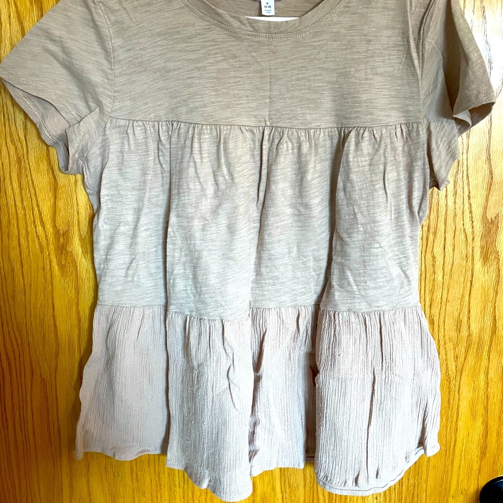 Beige babydoll top!